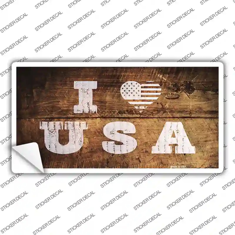 LP-12184s-S I Love USA Novelty Sticker Decal - Small