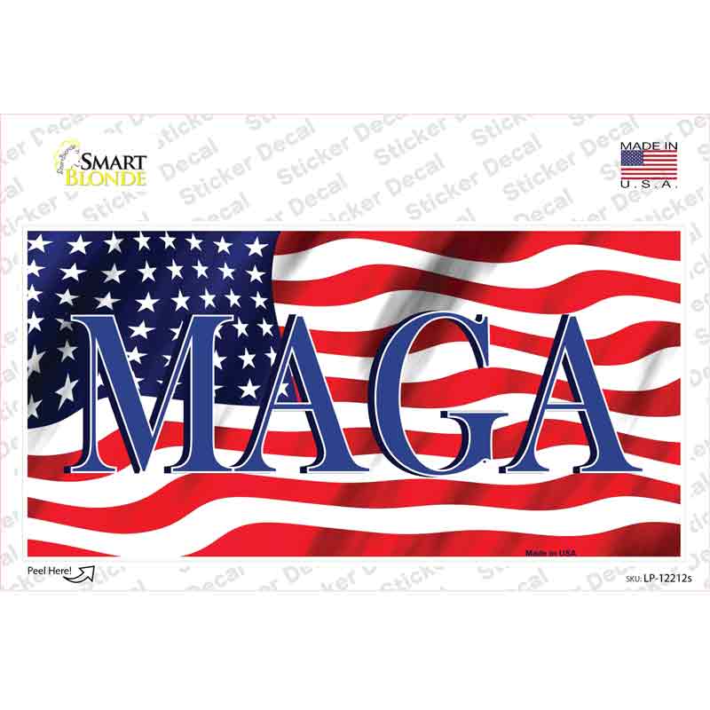 LP-12212s-M MAGA Flag Novelty Sticker Decal - Medium