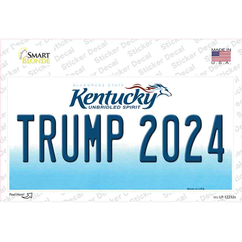 LP-12232s-M Trump 2024 Kentucky Novelty Sticker Decal - Medium