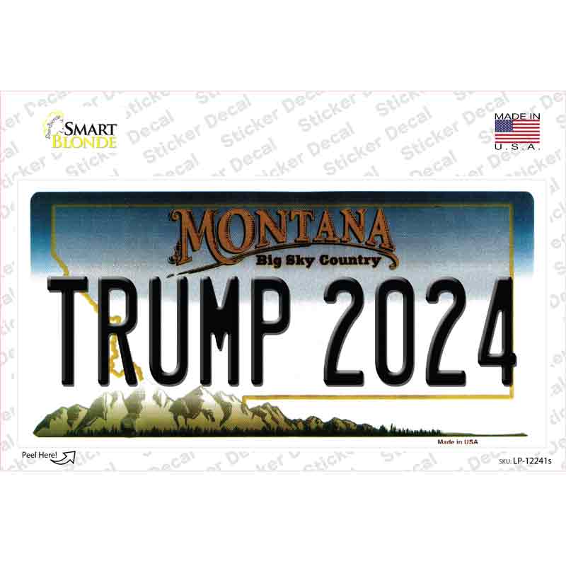 LP-12241s-M Trump 2024 Montana Novelty Sticker Decal - Medium