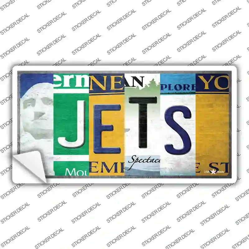 LP-13170s-L Jets   York Strip Art Novelty Sticker Decal - Large