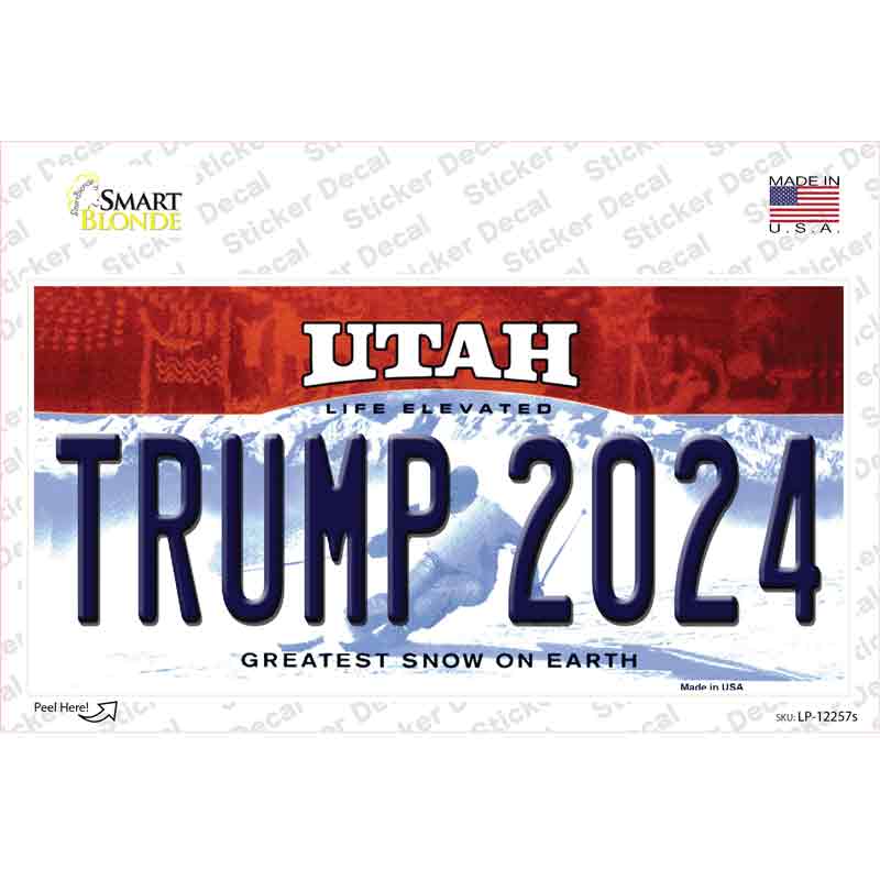 LP-12257s-M Trump 2024 Utah Novelty Sticker Decal - Medium