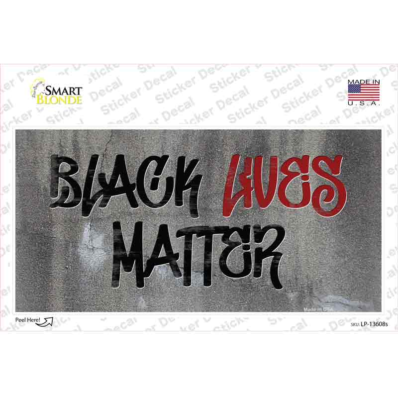 LP-13608s-M Black Lives Matter Concrete Novelty Sticker Decal - Medium