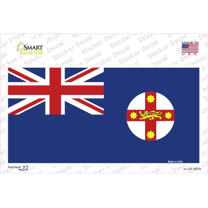 LP-1915s-M   South Wales Flag Novelty Sticker Decal - Medium