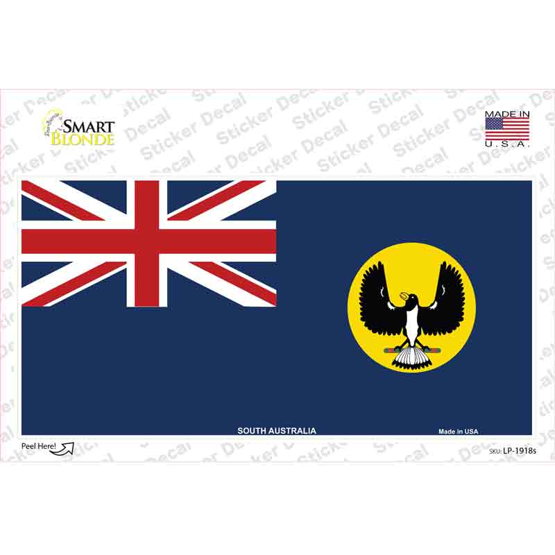 LP-1918s-M South Australia Flag Novelty Sticker Decal - Medium