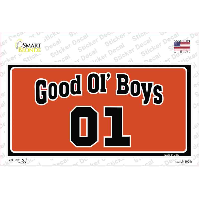 LP-1924s-M Good Ol Boys Novelty Sticker Decal - Medium