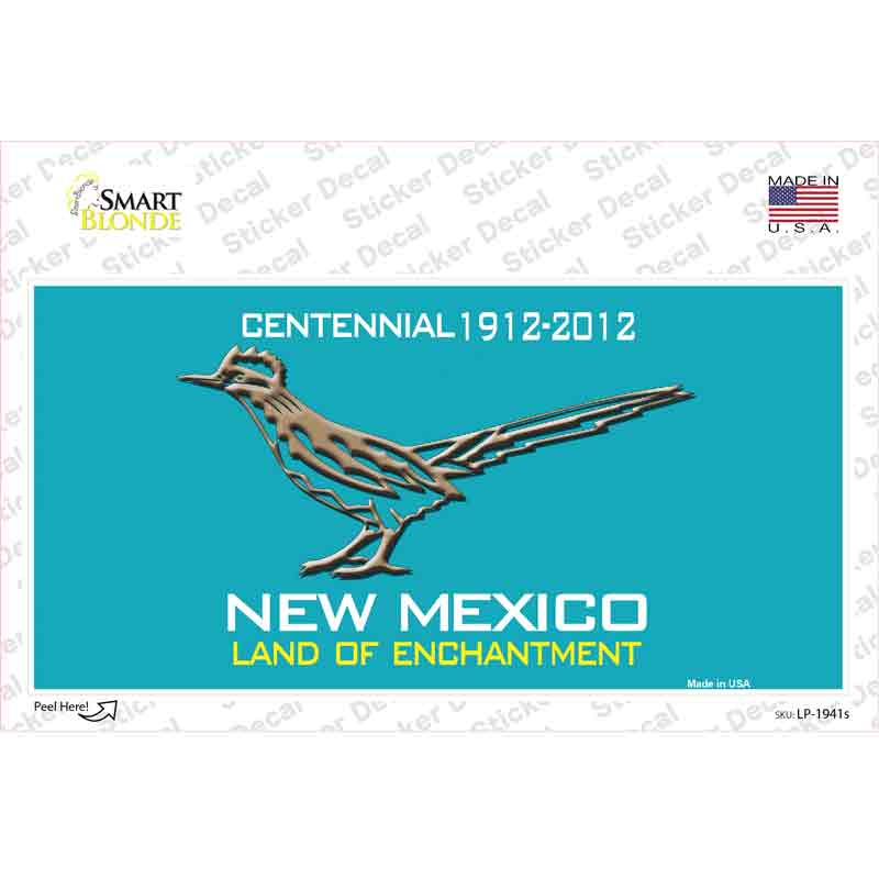 LP-1941s-M Road Runner Teal   Mexico Novelty Sticker Decal - Medium