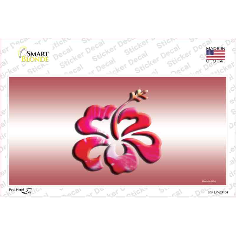 LP-2016s-M Hibiscus Flower Novelty Sticker Decal - Medium