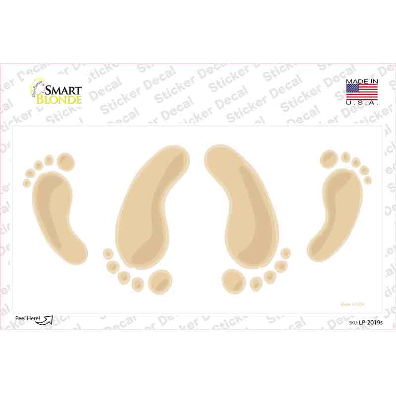 LP-2019s-M Happy Feet Novelty Sticker Decal - Medium