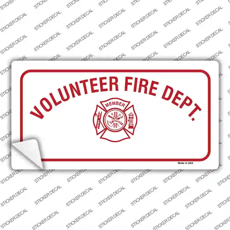 LP-338s-S Volunteer Fire Department Novelty Sticker Decal - Small