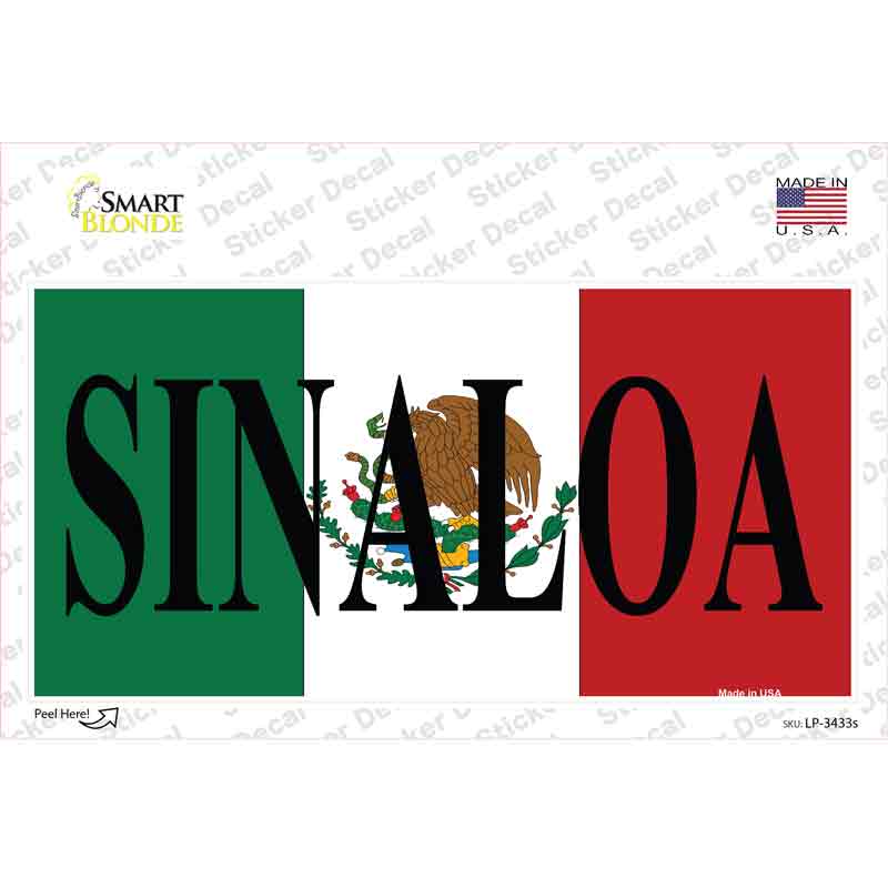 LP-3433s-M Sinaloa Novelty Sticker Decal - Medium