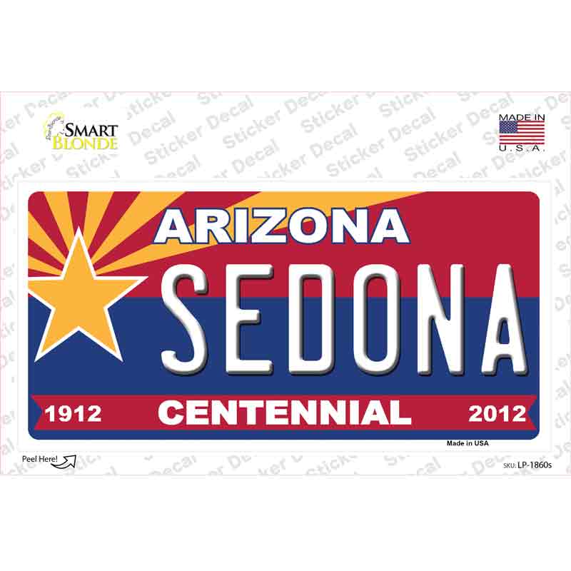 LP-1860s-M Arizona Centennial Sedona Novelty Sticker Decal - Medium
