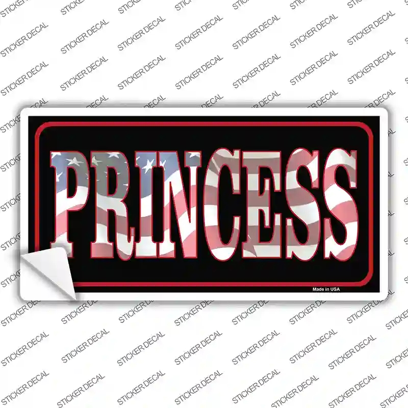 LP-1475s-XL Princess Patriotic Novelty Sticker Decal - Extra Large
