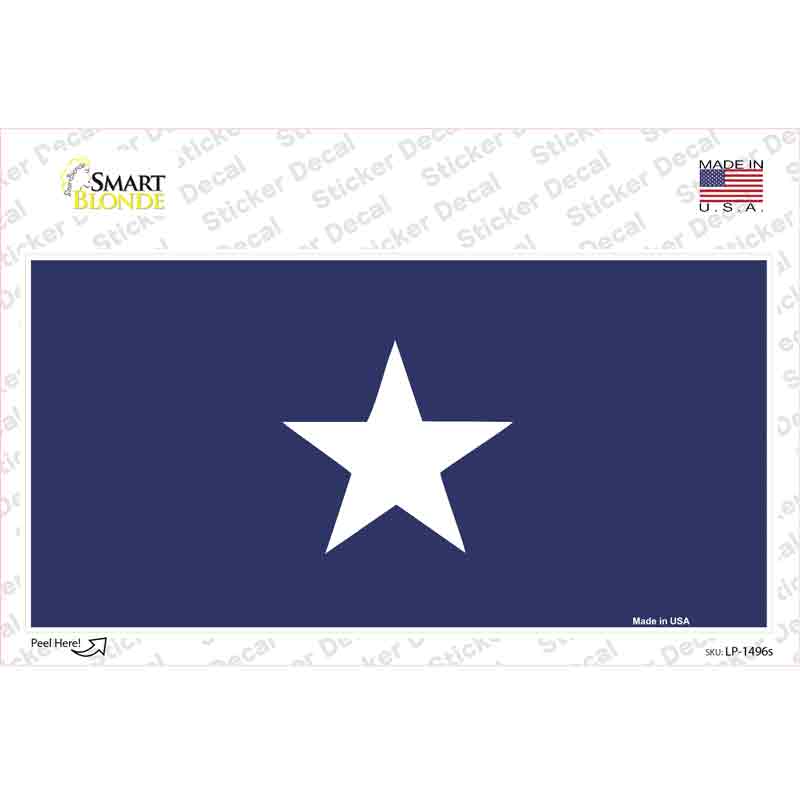 LP-1496s-M Bonnie Blue Flag Novelty Sticker Decal - Medium