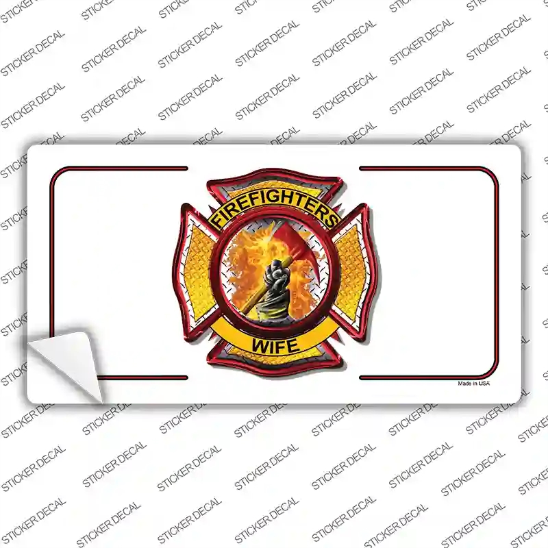 LP-2359s-S Firefighters Wife Novelty Sticker Decal - Small