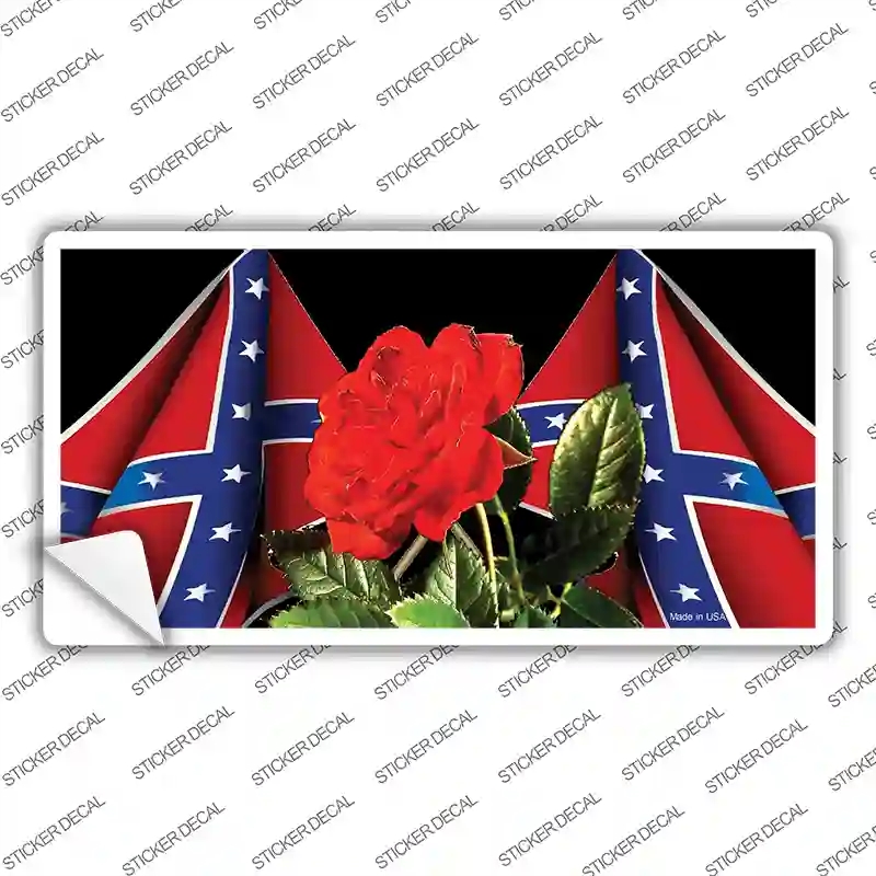 LP-2412s-S Rebel Rose Novelty Sticker Decal - Small