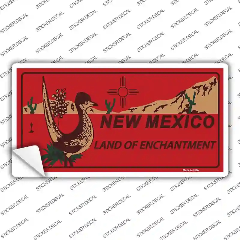 LP-2478s-XL Roadrunner Red   Mexico Novelty Sticker Decal - Extra Large