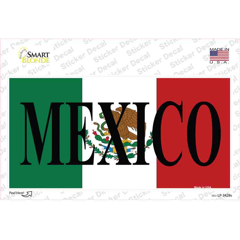 LP-3428s-M Mexico Novelty Sticker Decal - Medium