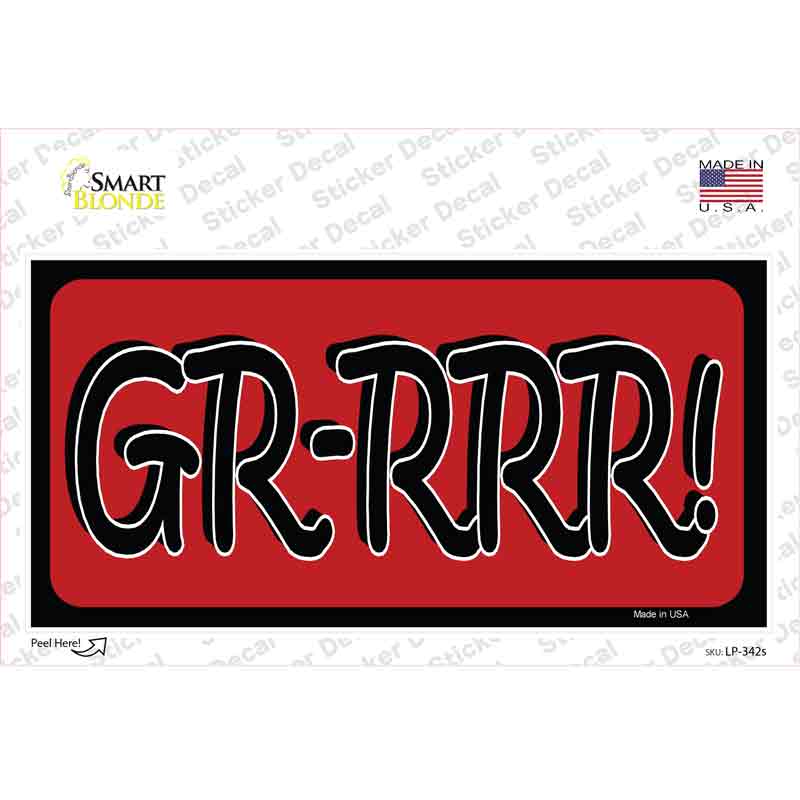 LP-342s-M GR-RRR Novelty Sticker Decal - Medium