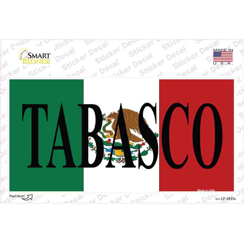 LP-3435s-M Tabasco Novelty Sticker Decal - Medium