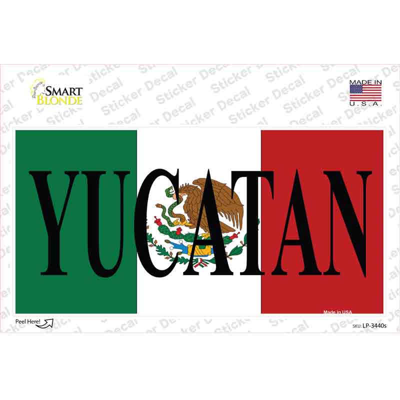 LP-3440s-M Yucatan Novelty Sticker Decal - Medium