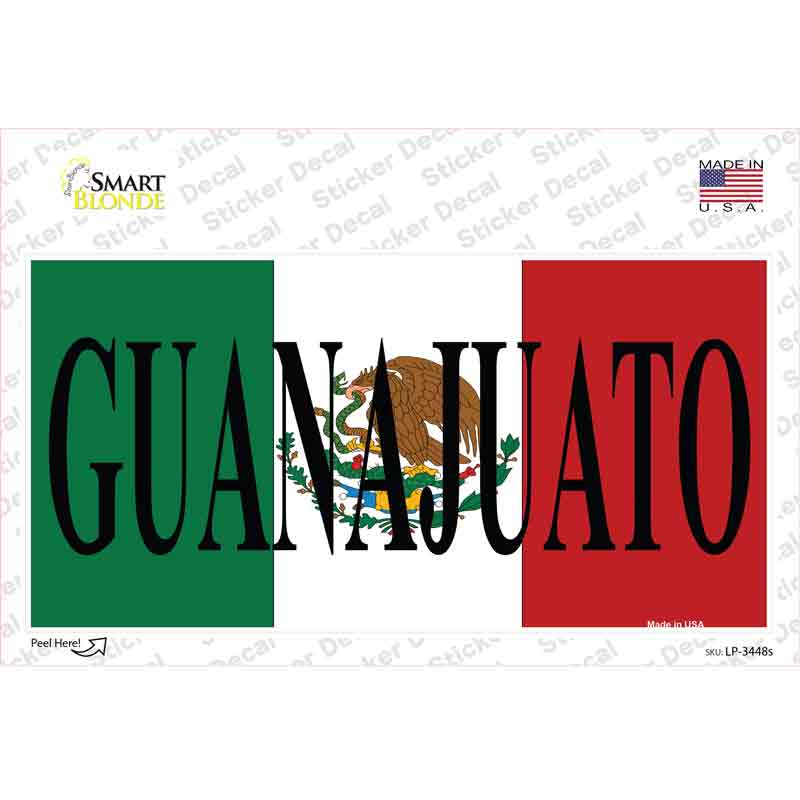 LP-3448s-M Guanajuato Mexico Background Novelty Sticker Decal - Medium