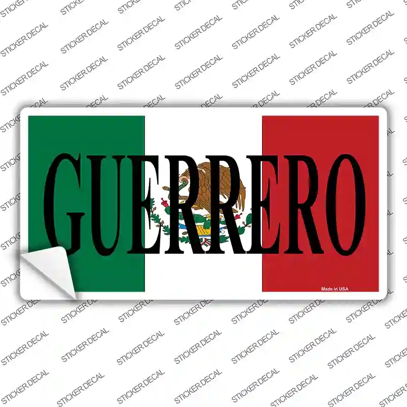 LP-3452s-L Guerrero Mexico Background Novelty Sticker Decal - Large
