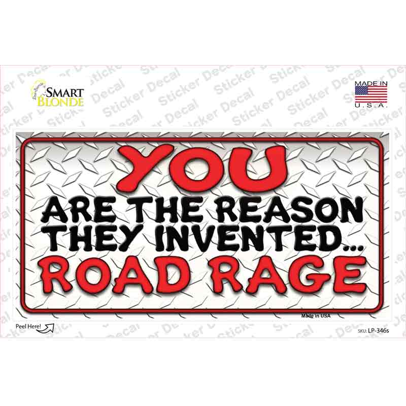 LP-346s-M Invented Road Rage Novelty Sticker Decal - Medium