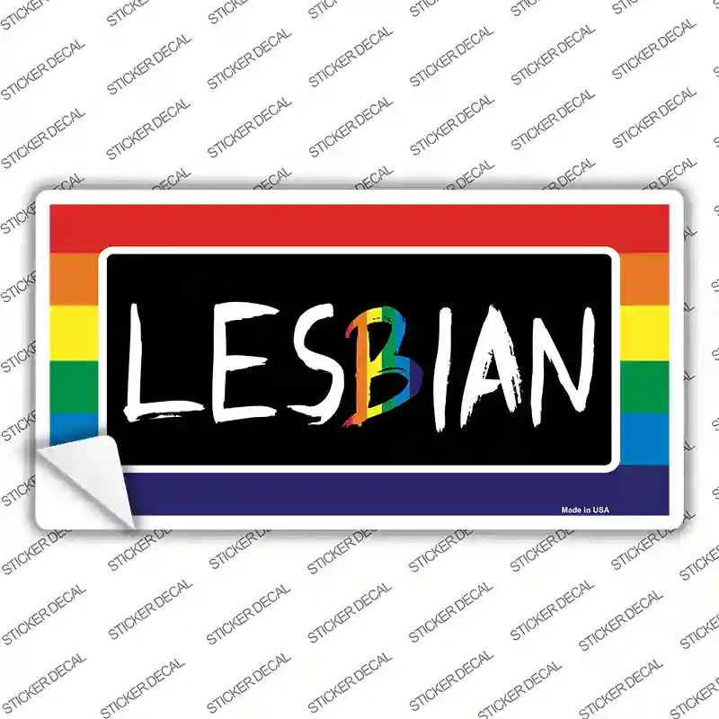 LP-4713s-S Lesbian Novelty Sticker Decal - Small