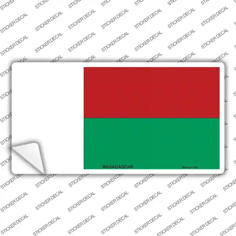 LP-4087s-S Madagascar Flag Novelty Sticker Decal - Small
