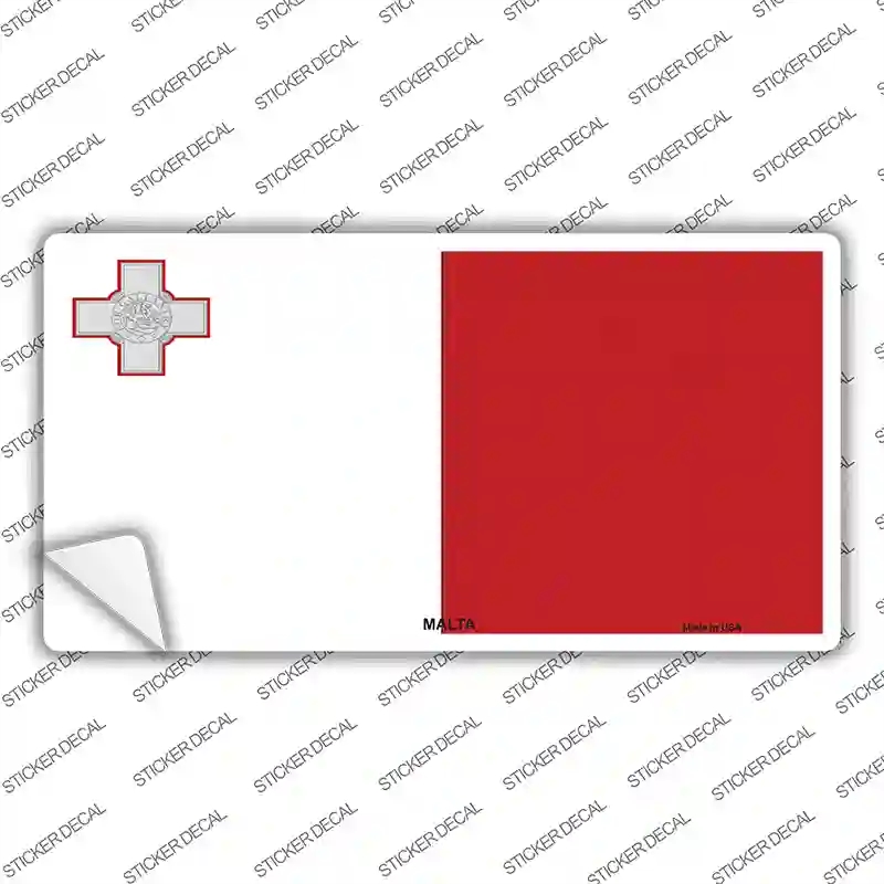 LP-4093s-L Malta Flag Novelty Sticker Decal - Large