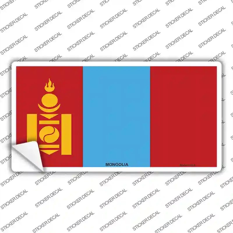 LP-4098s-XL Mongolia Flag Novelty Sticker Decal - Extra Large