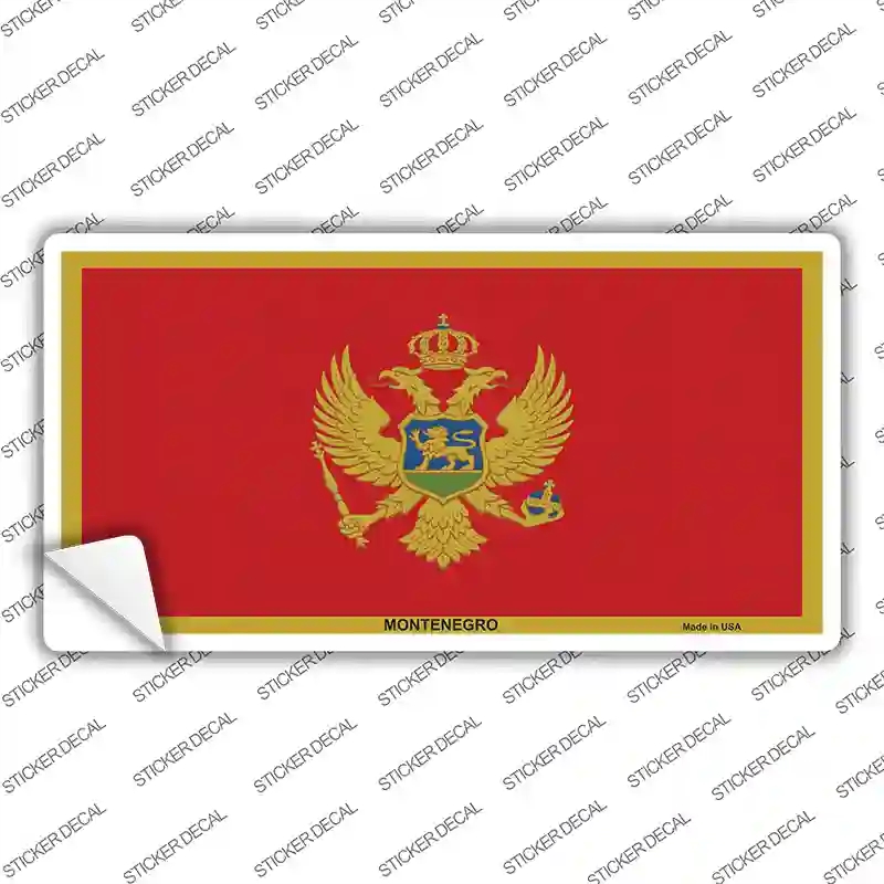 LP-4099s-L Montenegro Flag Novelty Sticker Decal - Large