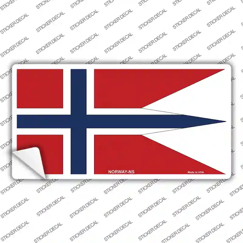 LP-4117s-L Norway-NS Flag Novelty Sticker Decal - Large