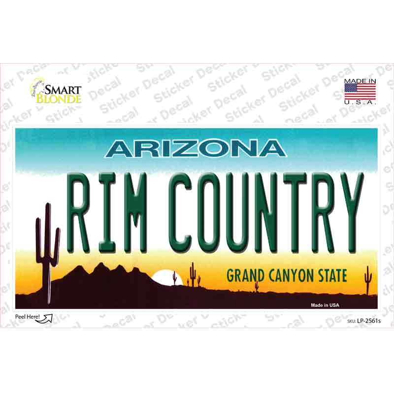 LP-2561s-M Rim Country Arizona Novelty Sticker Decal - Medium