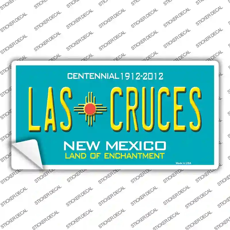 LP-2790s-S Las Cruces   Mexico Teal Novelty Sticker Decal - Small