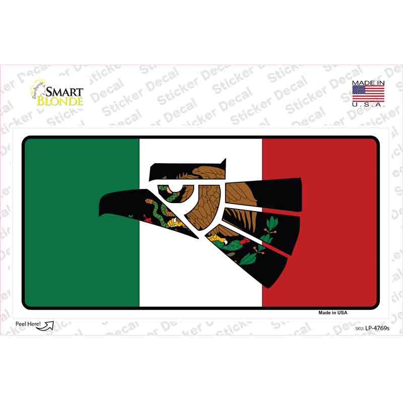 LP-4769s-M Made in Mexico Flag Novelty Sticker Decal - Medium