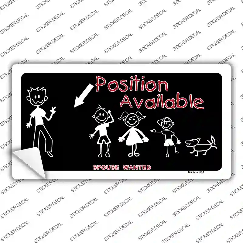 LP-4778s-XL Position Available Novelty Sticker Decal - Extra Large
