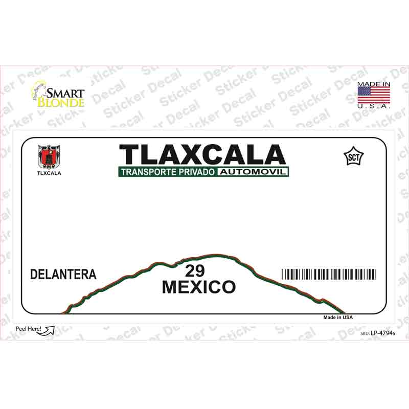 LP-4794s-M Tlaxcala Mexico Novelty Sticker Decal - Medium