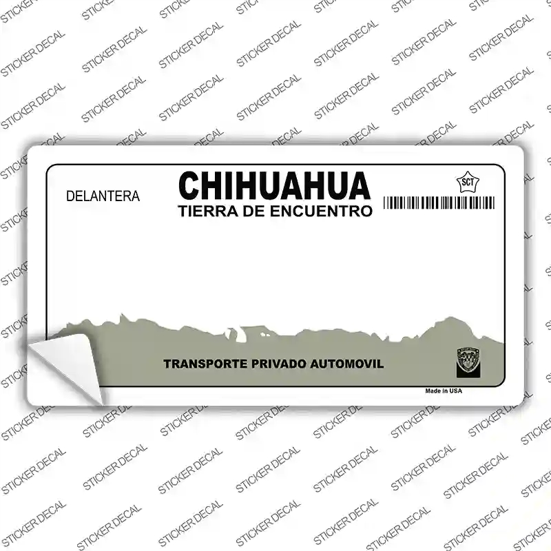 LP-4797s-L Chihuahua Mexico Background Novelty Sticker Decal - Large