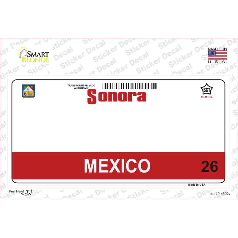 LP-4802s-M Sonora Mexico Novelty Sticker Decal - Medium