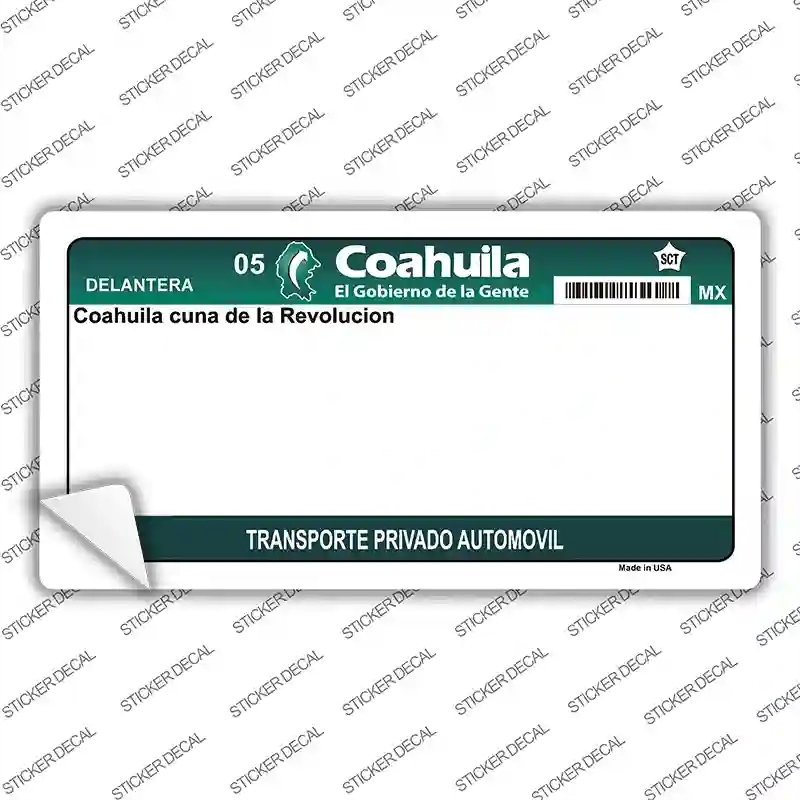 LP-4813s-L Coahuila Mexico Novelty Sticker Decal - Large