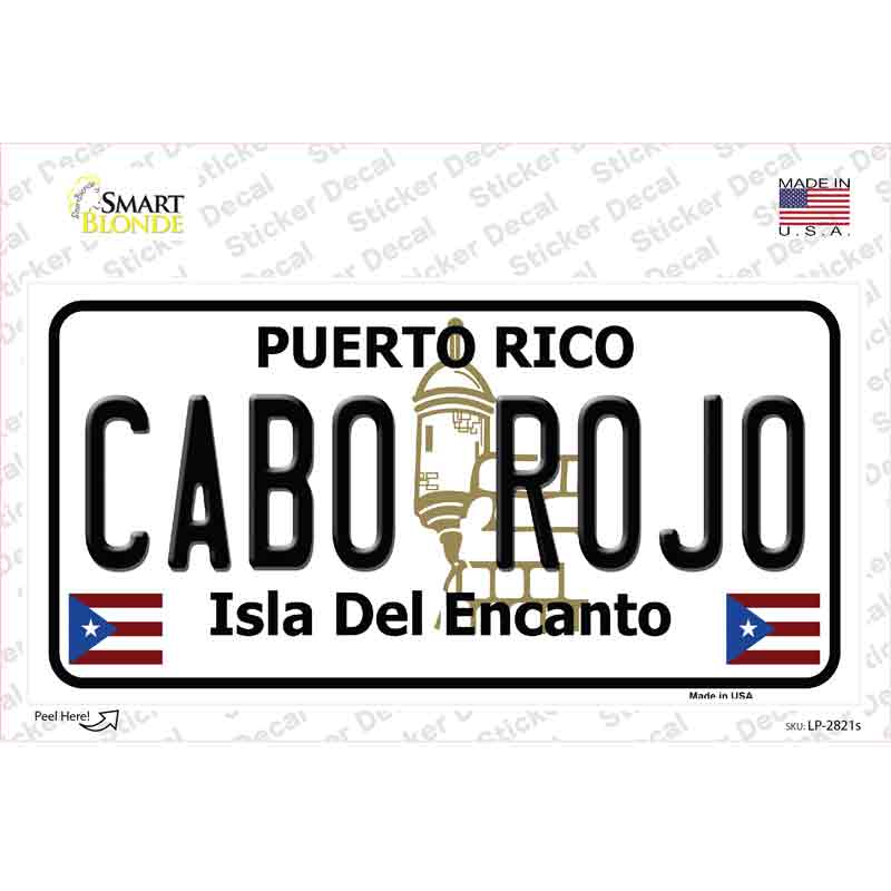 LP-2821s-M Cabo Rojo Novelty Sticker Decal - Medium
