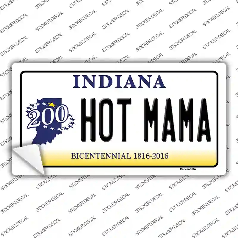 LP-6383s-S Hot Mama Indiana Novelty Sticker Decal - Small