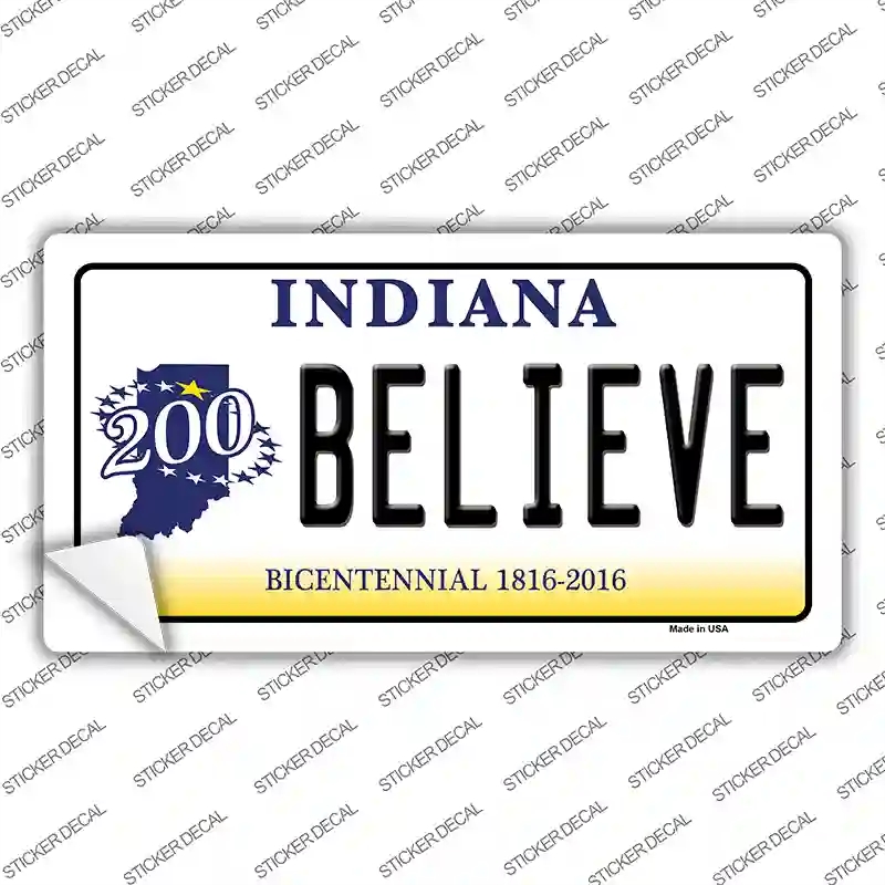 LP-6403s-S Believe Indiana Novelty Sticker Decal - Small