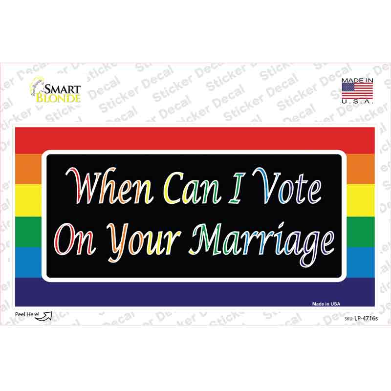 LP-4716s-M When Can I Vote Novelty Sticker Decal - Medium