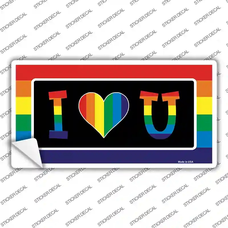 LP-4723s-XL I Love U Novelty Sticker Decal - Extra Large