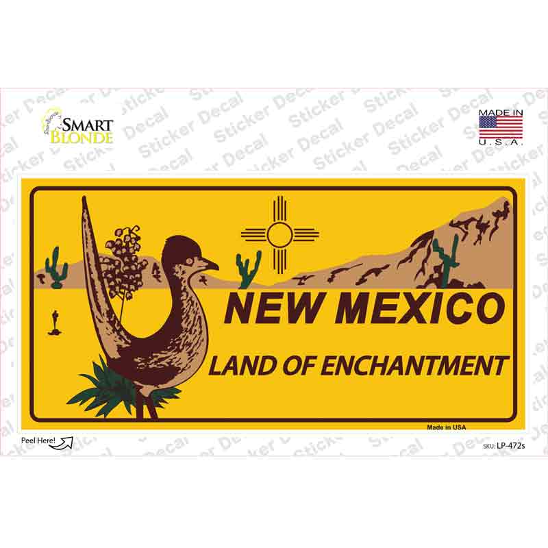 LP-472s-M Roadrunner   Mexico Novelty Sticker Decal - Medium