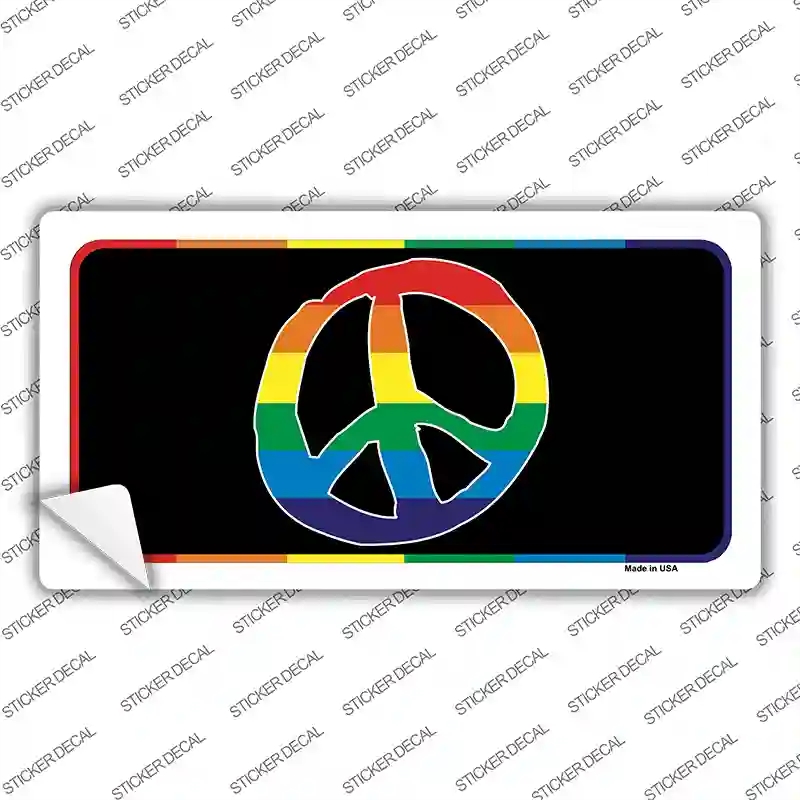 LP-4748s-S Peace Rainbow Novelty Sticker Decal - Small