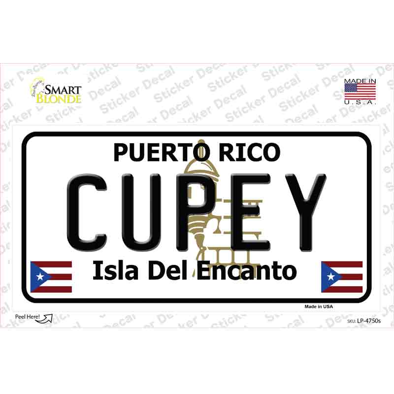 LP-4750s-M Cupey Puerto Rico Novelty Sticker Decal - Medium